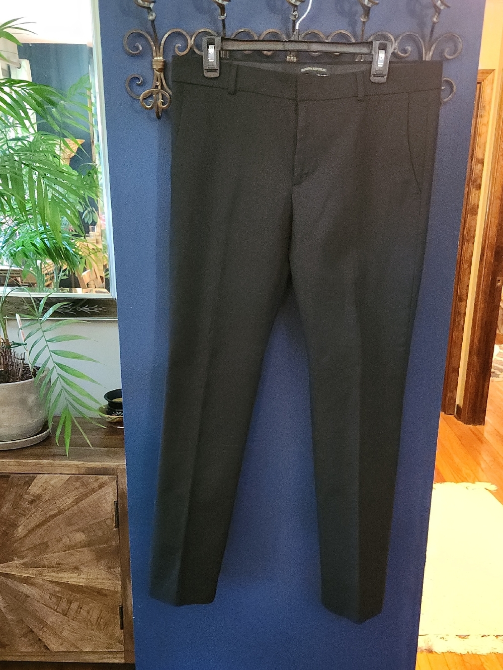 Banana Republic Black Slim Dress Pants 31" Inseam